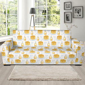 Pancake Pattern Print Design 05  Sofa Slipcover