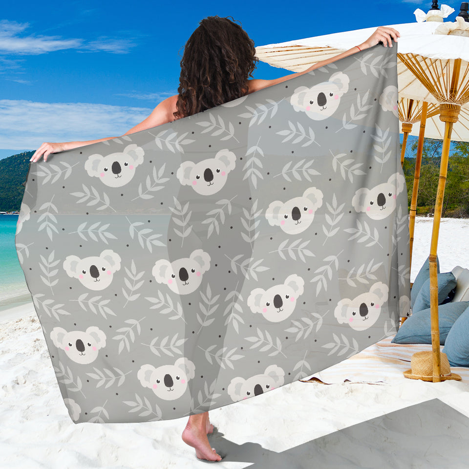 Cute Koala Leaves Pattern Sarong