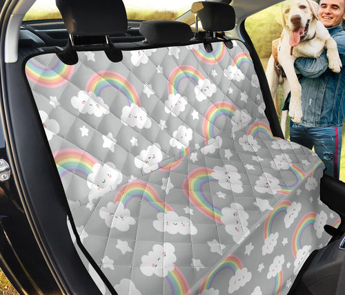 Cute Rainbow Clound Star Pattern Dog Car Seat Covers