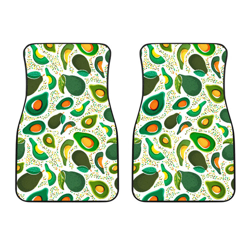 Avocado Design Pattern  Front Car Mats
