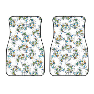 Peacock Feather Pattern Front Car Mats