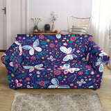Colorful Butterfly Flower Pattern.Eps Loveseat Couch Slipcover