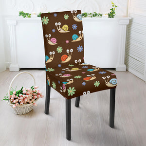 Snail Pattern Print Design 03 Dining Chair Slipcover