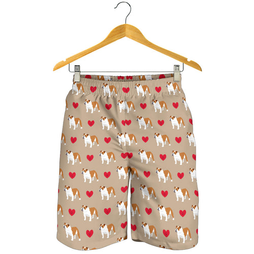English Bulldog Pattern Print Design 05 Men Shorts