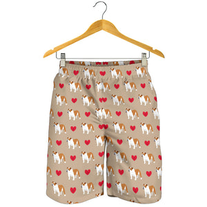 English Bulldog Pattern Print Design 05 Men Shorts