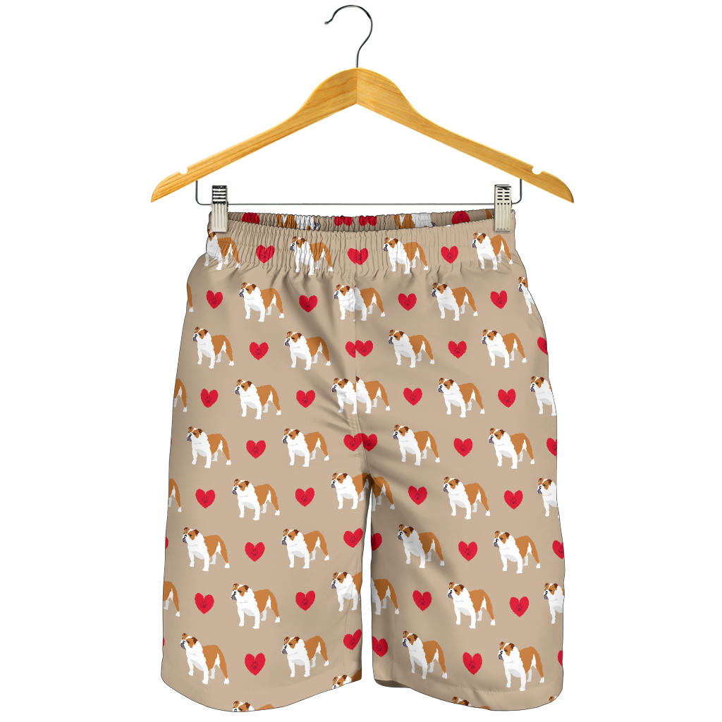 English Bulldog Pattern Print Design 05 Men Shorts