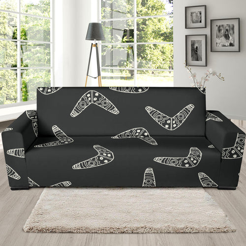 Hand Drawn Boomerang Australian Aboriginal Ornament Sofa Slipcover
