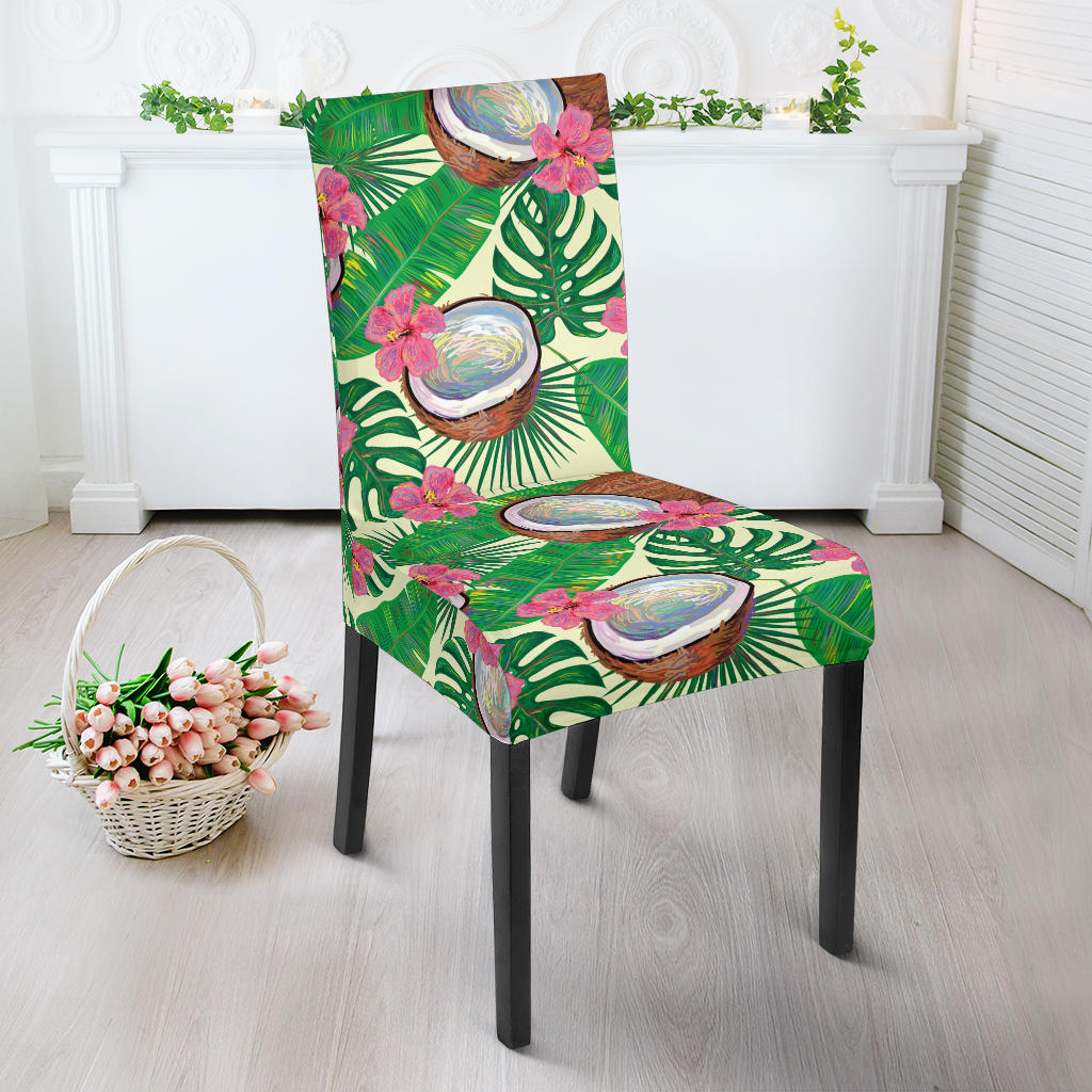 Coconut Pattern Print Design 01 Dining Chair Slipcover