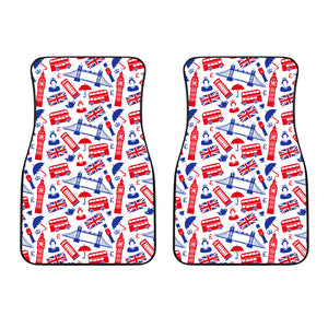 British Pattern Print Design 01 Front Car Mats