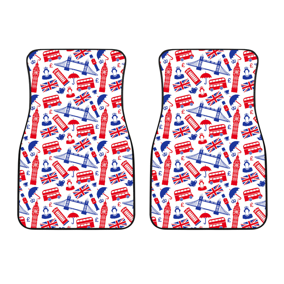 British Pattern Print Design 01 Front Car Mats