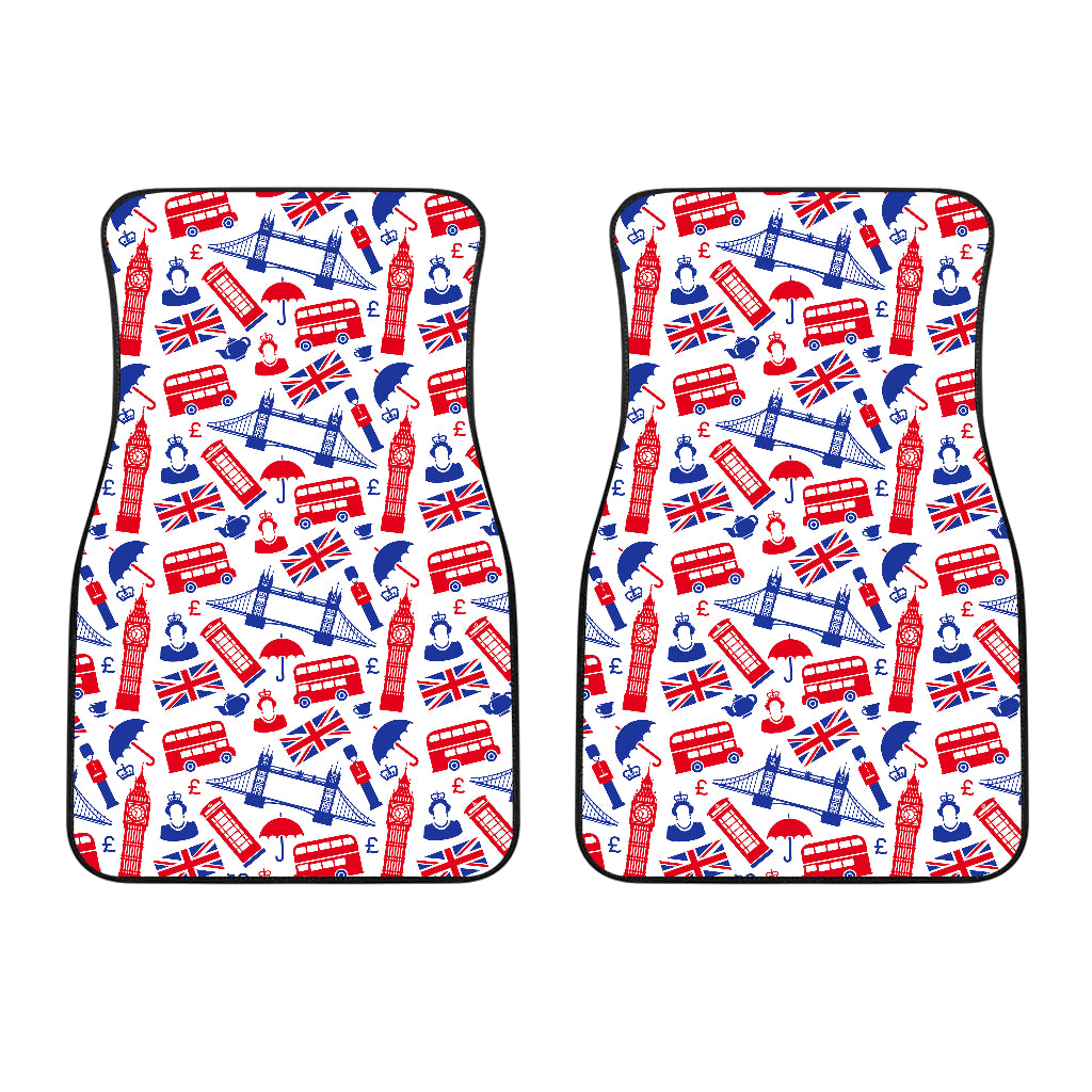 British Pattern Print Design 01 Front Car Mats
