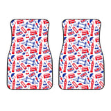 British Pattern Print Design 01 Front Car Mats