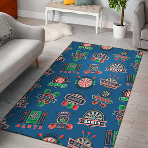 Darts Pattern Print Design 02 Area Rug