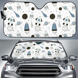 Hand Drawn Space Elements Space Rocket Star Planet Space Probe Car Sun Shade