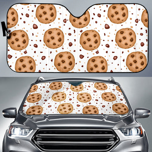 Chocolate Chip Cookie Pattern Car Sun Shade