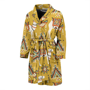Camels Ethnic Motif Pattern Men'S Bathrobe