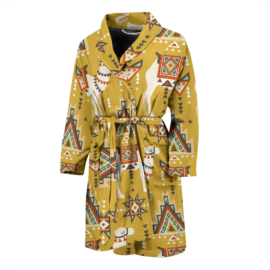 Camels Ethnic Motif Pattern Men'S Bathrobe