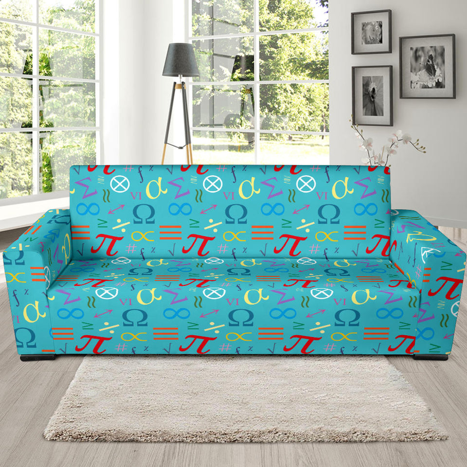 Math Pattern Print Design 02 Sofa Slipcover