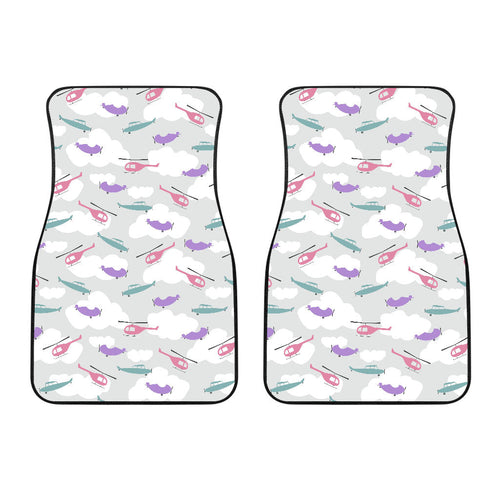 Helicopter Plane Pattern Front Car Mats