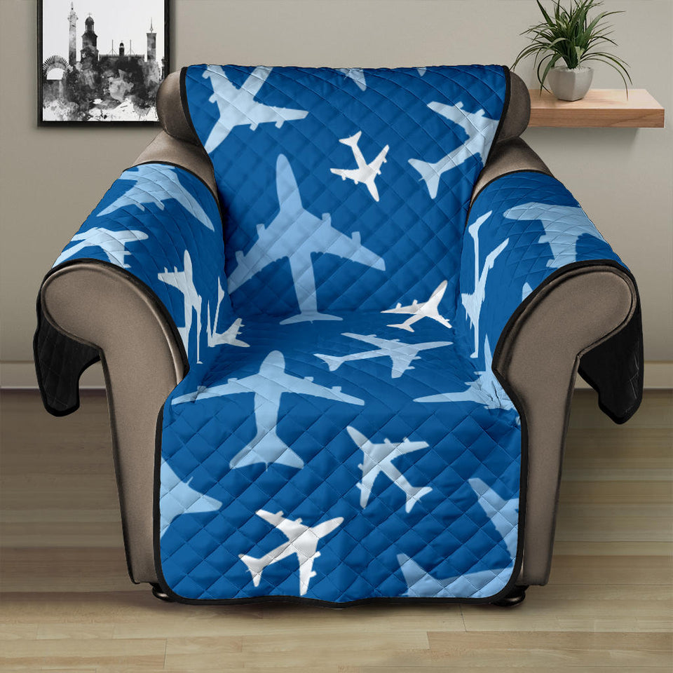 Airplane pattern in the sky Recliner Cover Protector