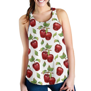 Red apples pattern Women Racerback Tank Top