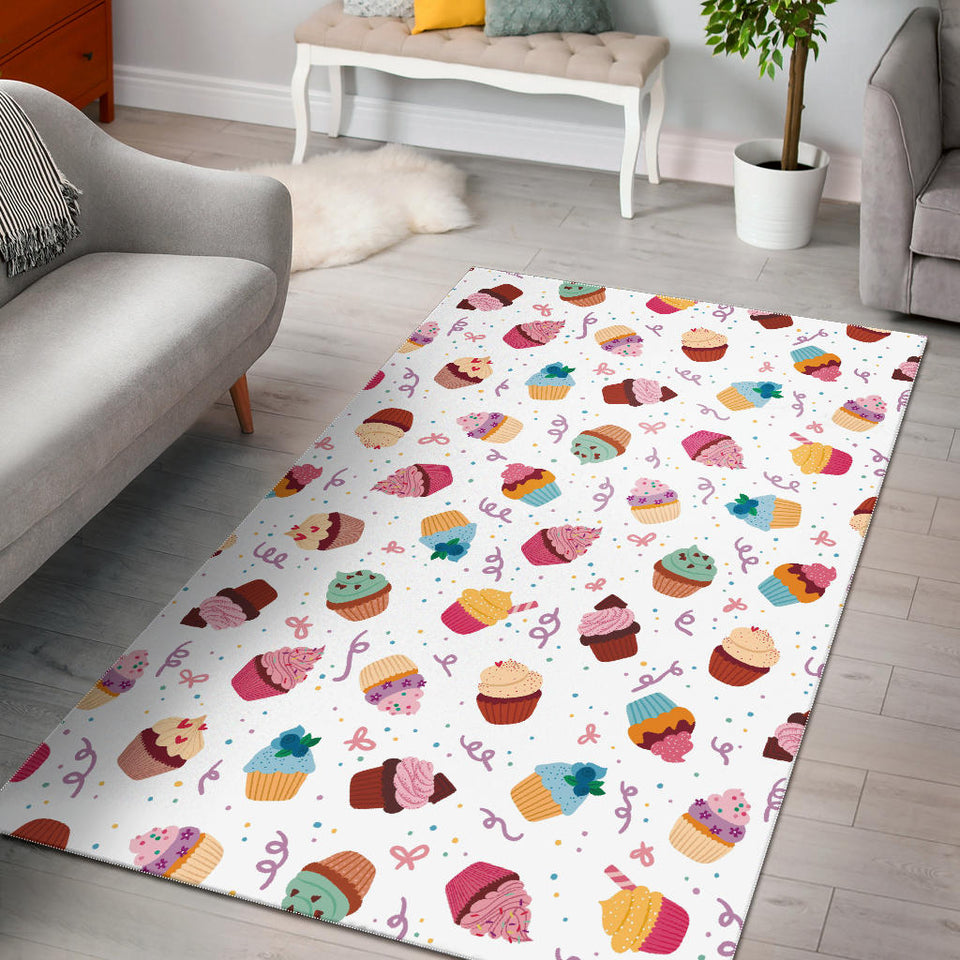 Cake Cupcake Design Pattern Area Rug