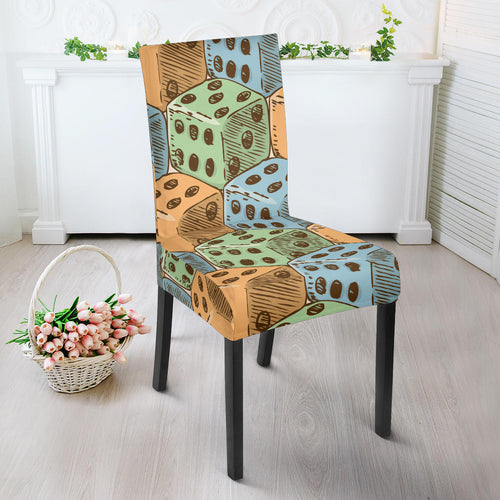 Dice Pattern Print Design 05 Dining Chair Slipcover