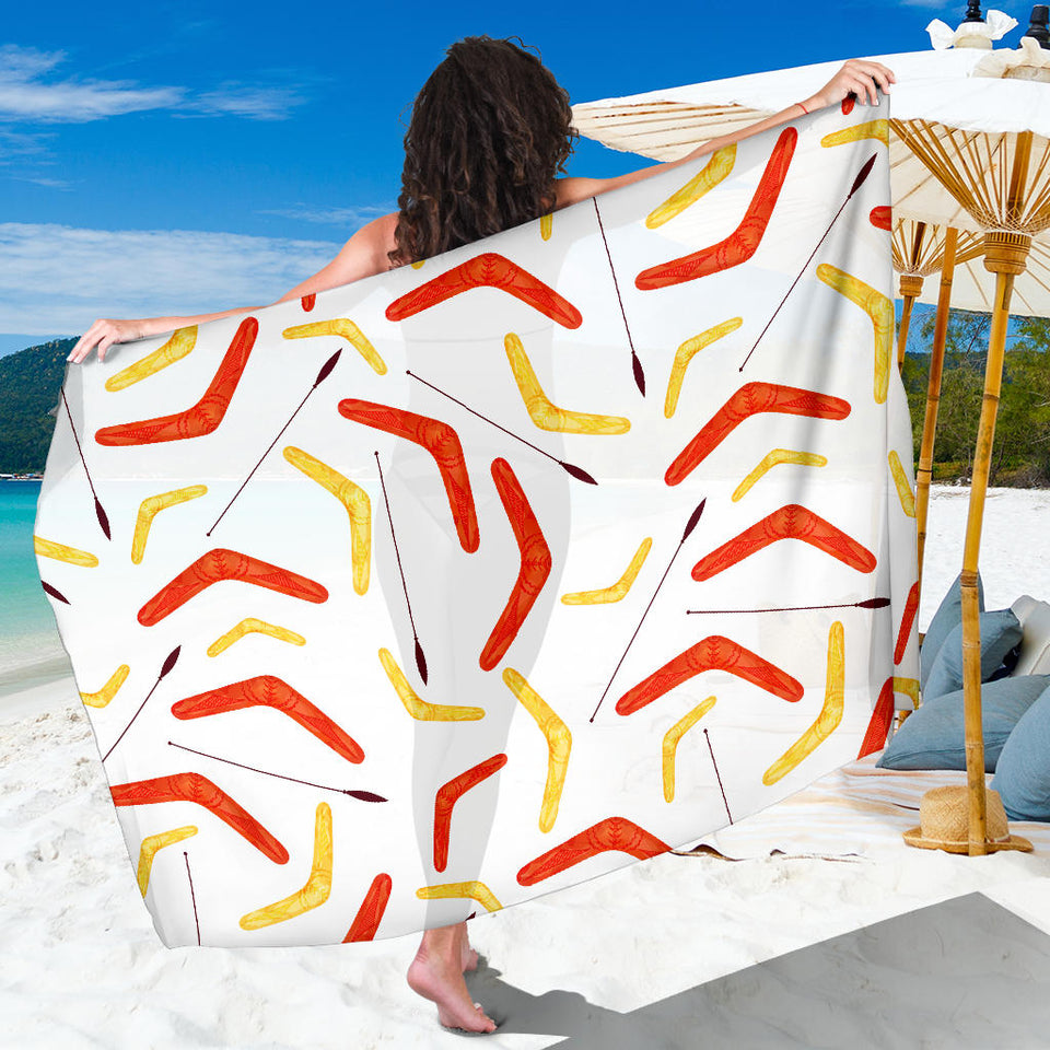 Waterclor Boomerang Australian Aboriginal Ornament Sarong