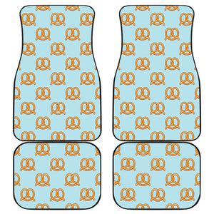 Pretzels Pattern Print Design 03 Front and Back Car Mats