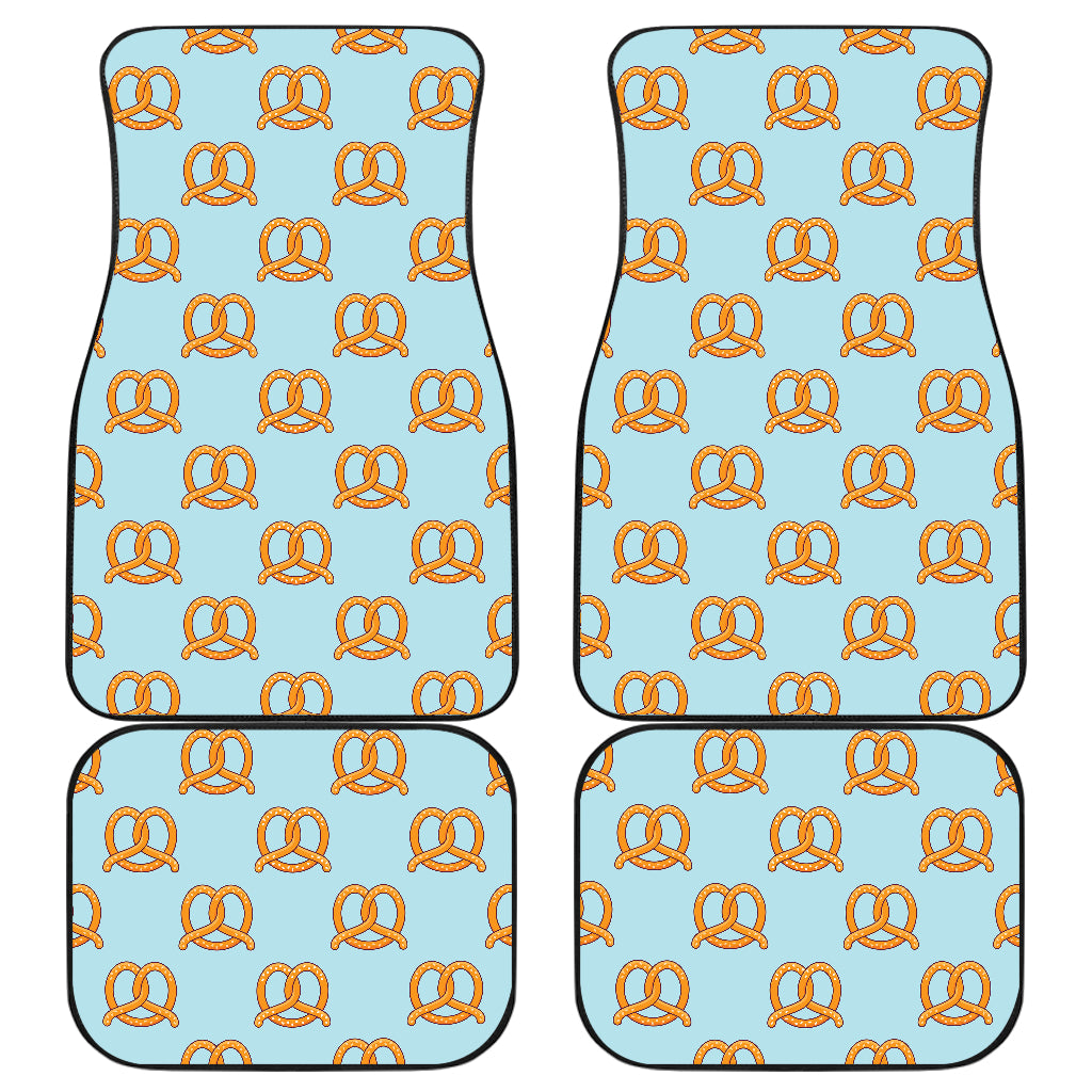 Pretzels Pattern Print Design 03 Front and Back Car Mats