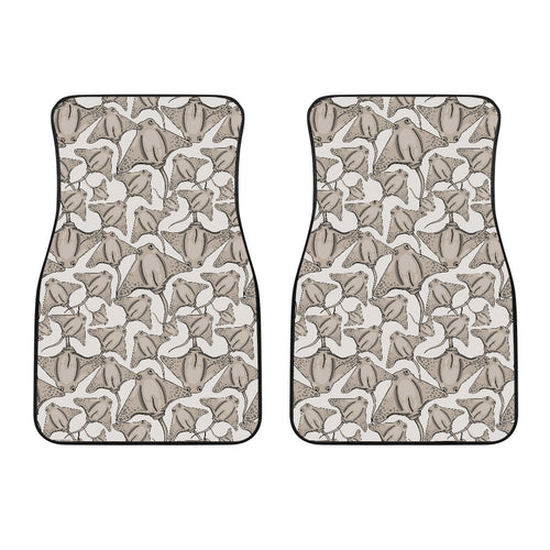 Stingray Pattern Print Design 05 Front Car Mats