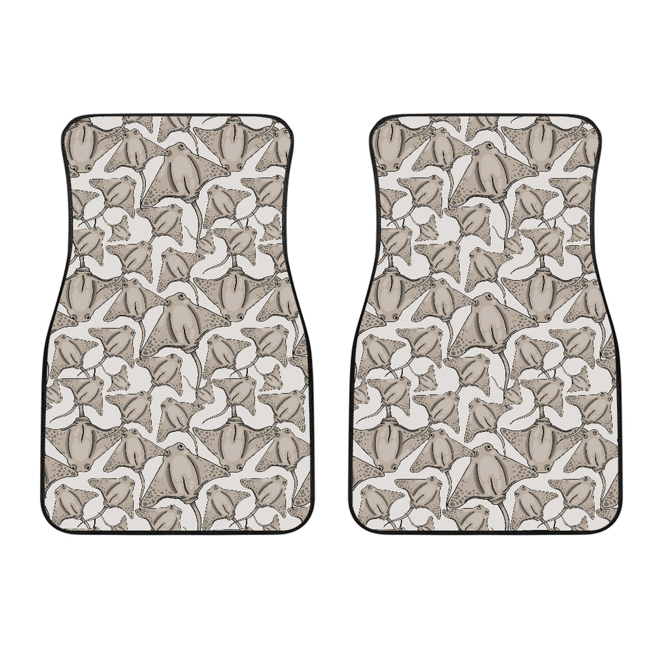 Stingray Pattern Print Design 05 Front Car Mats