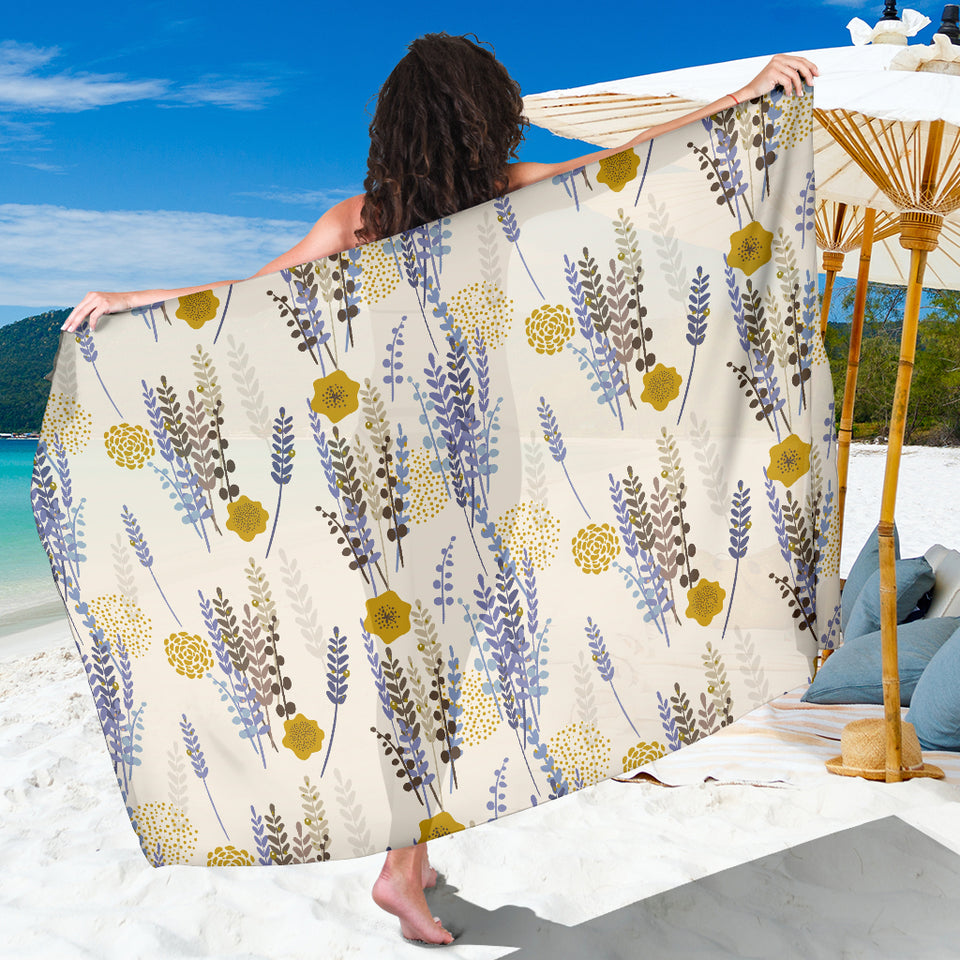 Lavender Modern Pattern Blackground Sarong