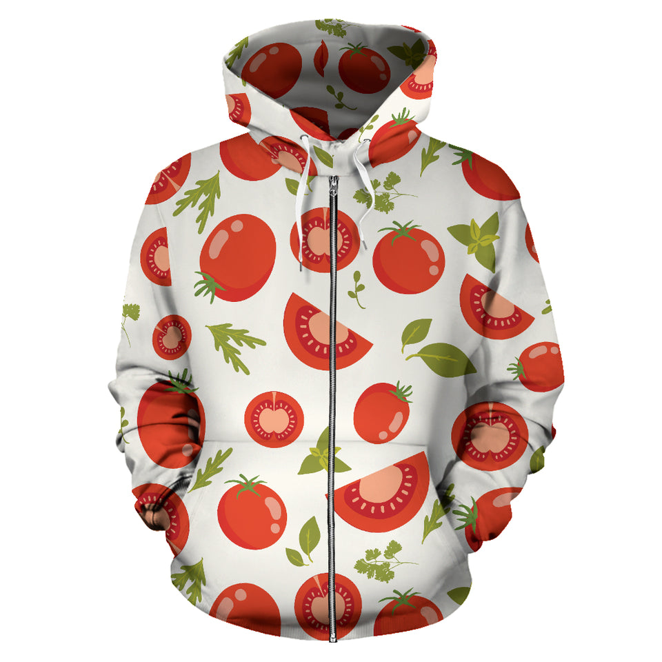 Tomato Pattern Zip Up Hoodie