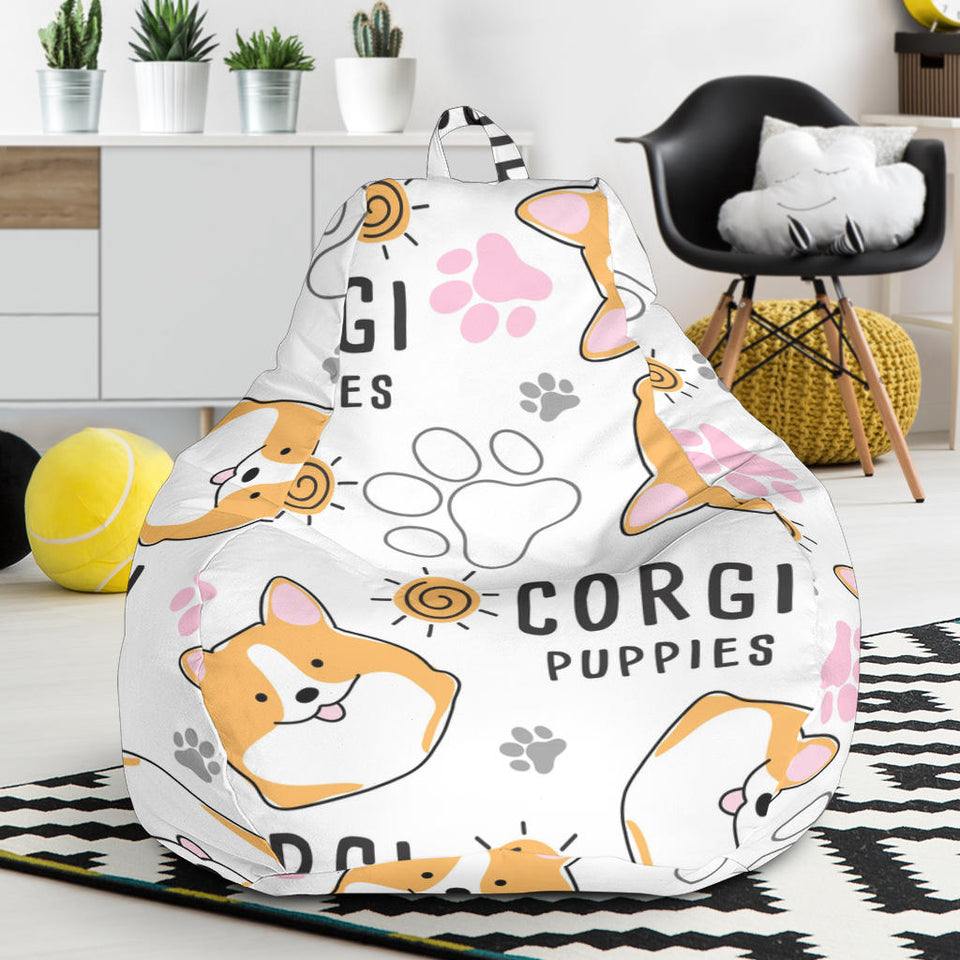 Corgi Dog Pattern Bean Bag Cover