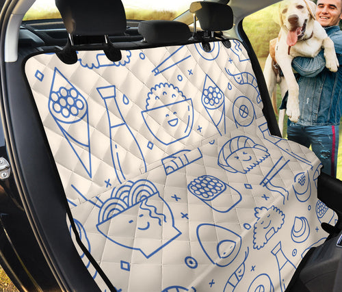 Cute Sushi Icon Pattern Dog Car Seat Covers