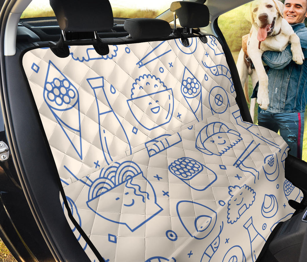 Cute Sushi Icon Pattern Dog Car Seat Covers