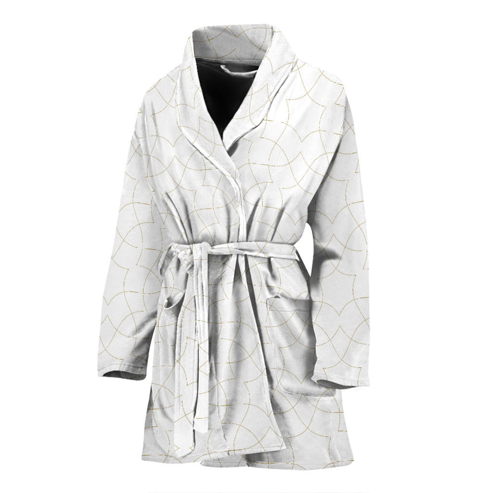 Arabic White Pattern Women'S Bathrobe