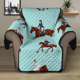 Horses running horses rider pattern Recliner Cover Protector