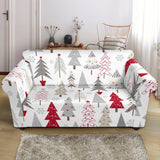 Cute Christmas Tree Pattern Loveseat Couch Slipcover