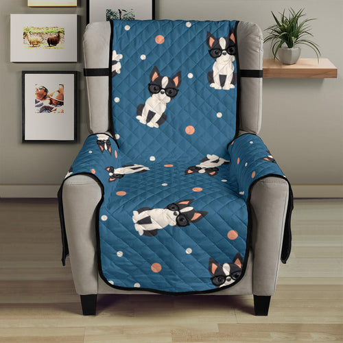 Cute boston terrier dog spattern Chair Cover Protector