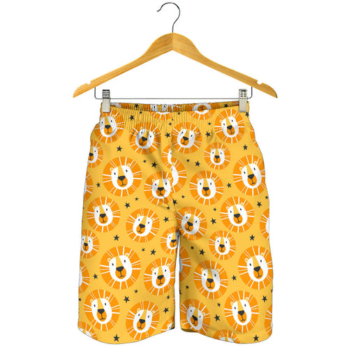 Lion Pattern Print Design 03 Men Shorts