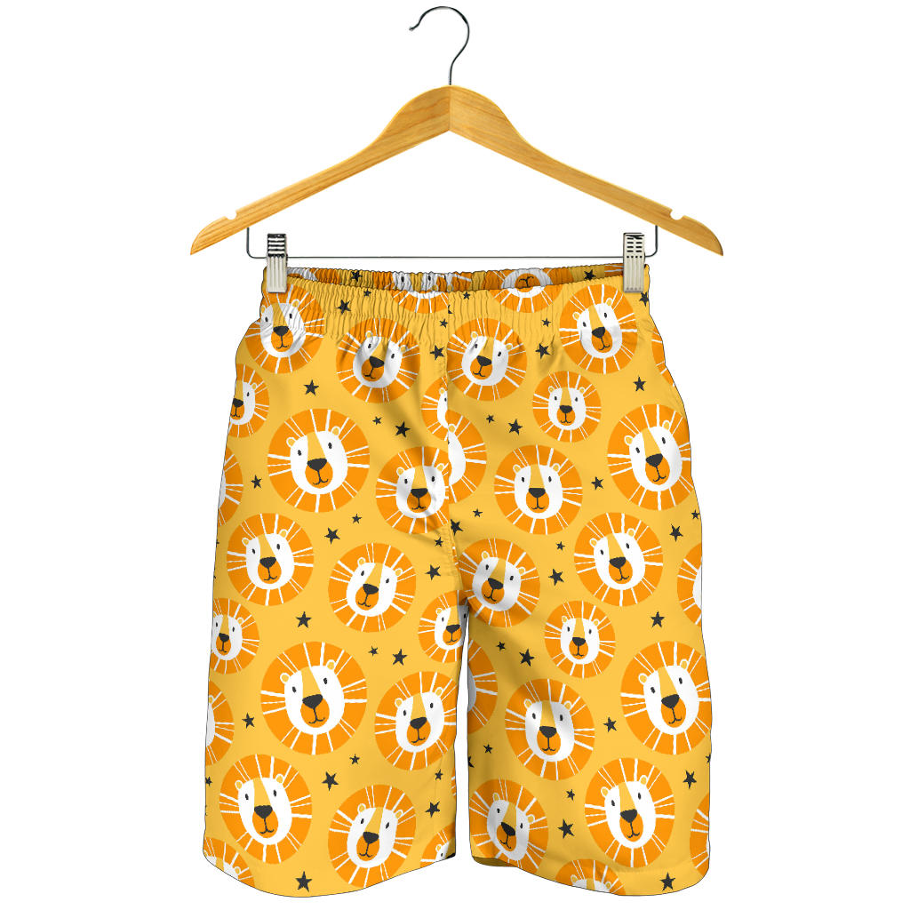 Lion Pattern Print Design 03 Men Shorts