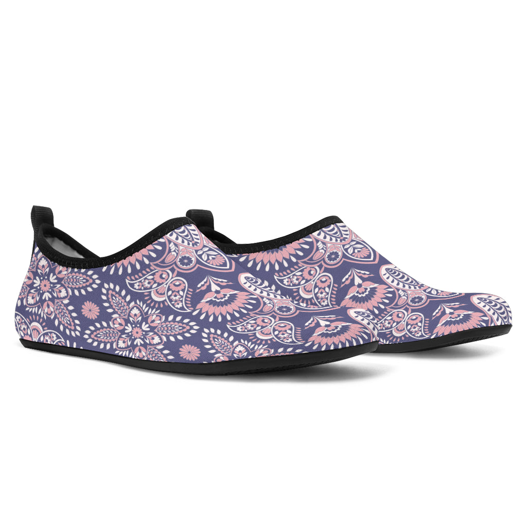 Indian Batik Style Pattern Aqua Shoes