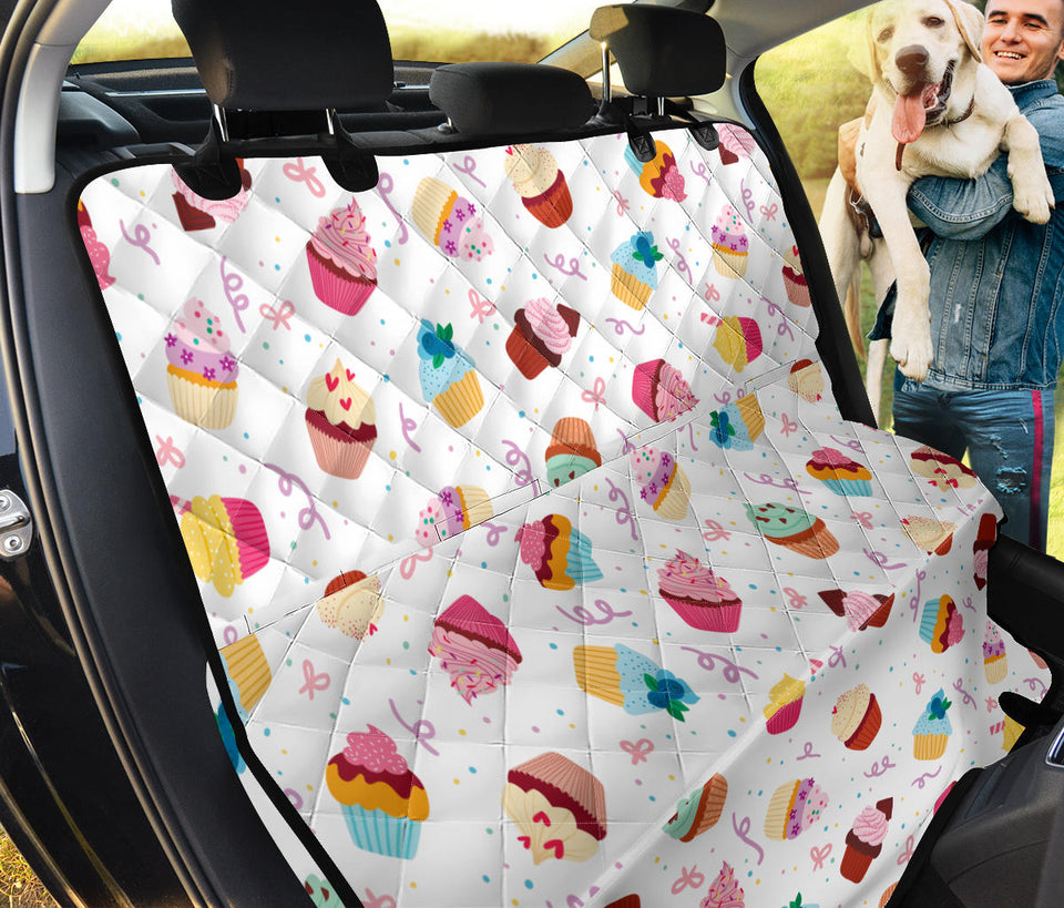Cake Cupcake Design Pattern Dog Car Seat Covers