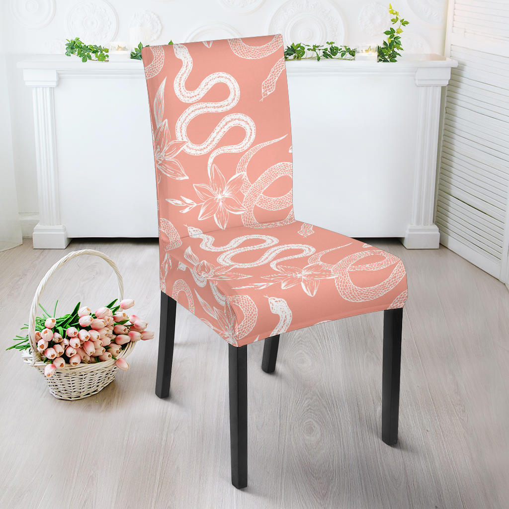 Snake Lilies Flower Pattern Dining Chair Slipcover