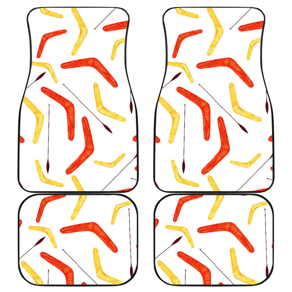 Waterclor Boomerang Australian Aboriginal Ornament Front And Back Car Mats