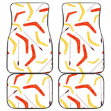 Waterclor Boomerang Australian Aboriginal Ornament Front And Back Car Mats
