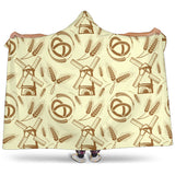 Windmill Wheat Pattern Hooded Blanket