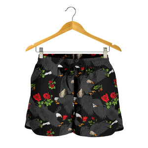 Eagle Pattern Print Design 04 Women Shorts